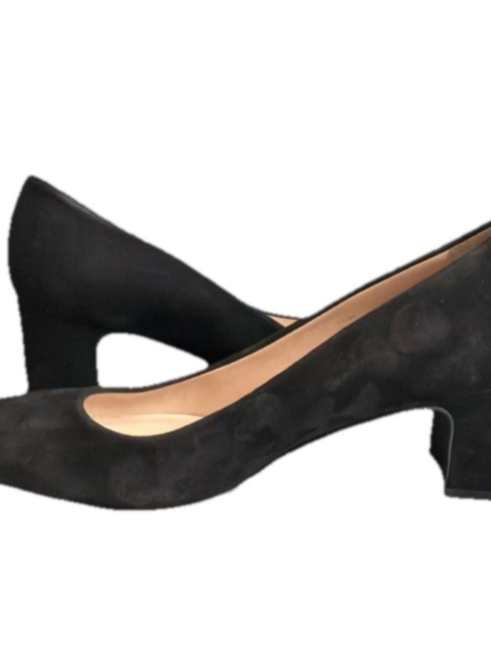 Stuart Weitzman Black Suede Maeve 50 Pumps Block Heels Size 8.5